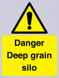 Danger Deep grain silo
